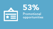 Promotional opportunities 53%
