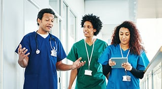 Nurses walking