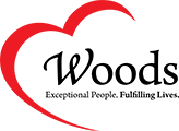 Logo of Woods - Exceptional People. Fulfilling Lives.