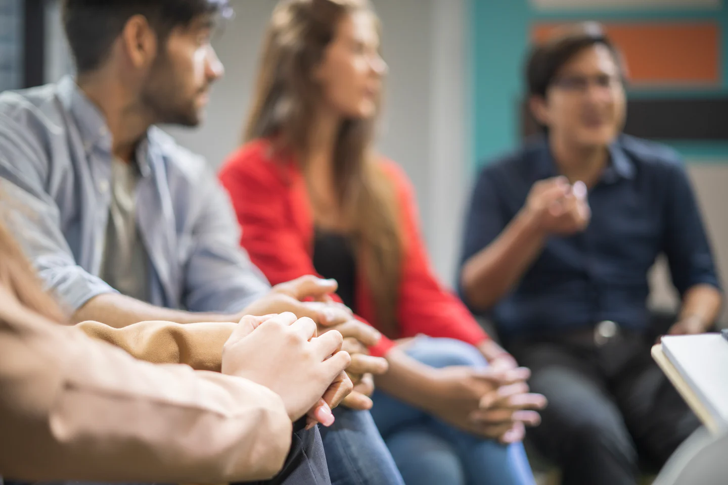 Portrayal of Capella psychology student running a group counseling session.