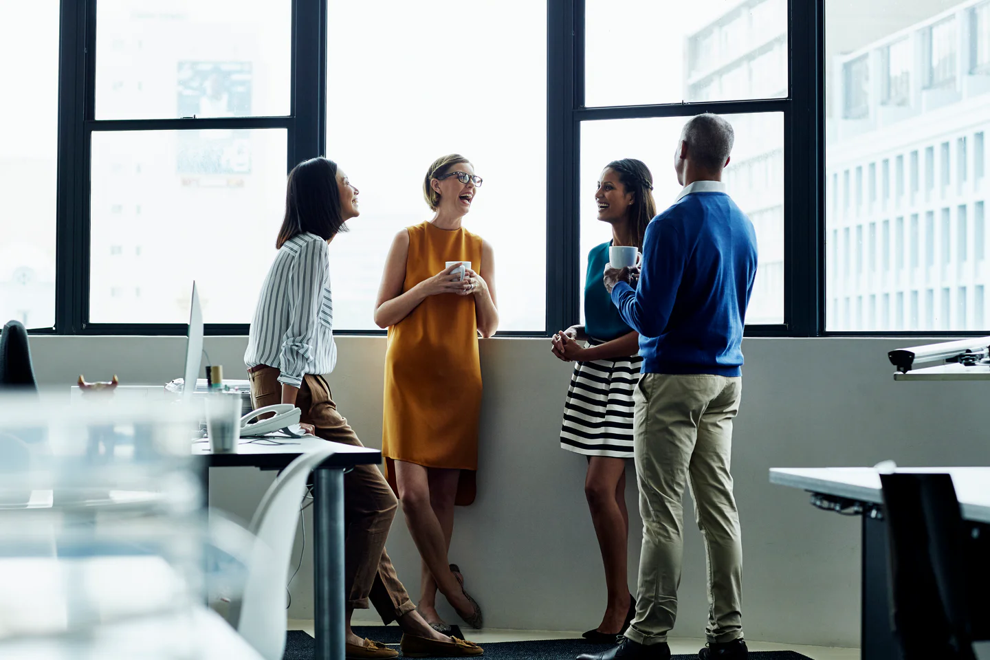 Portrayal of Capella student networking with colleagues