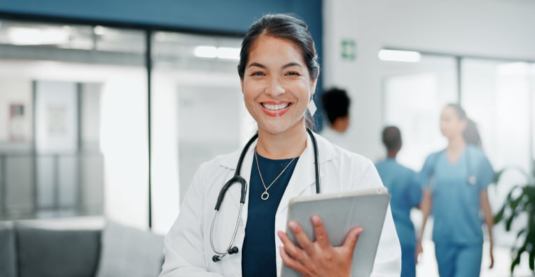 nurse in white lab coat