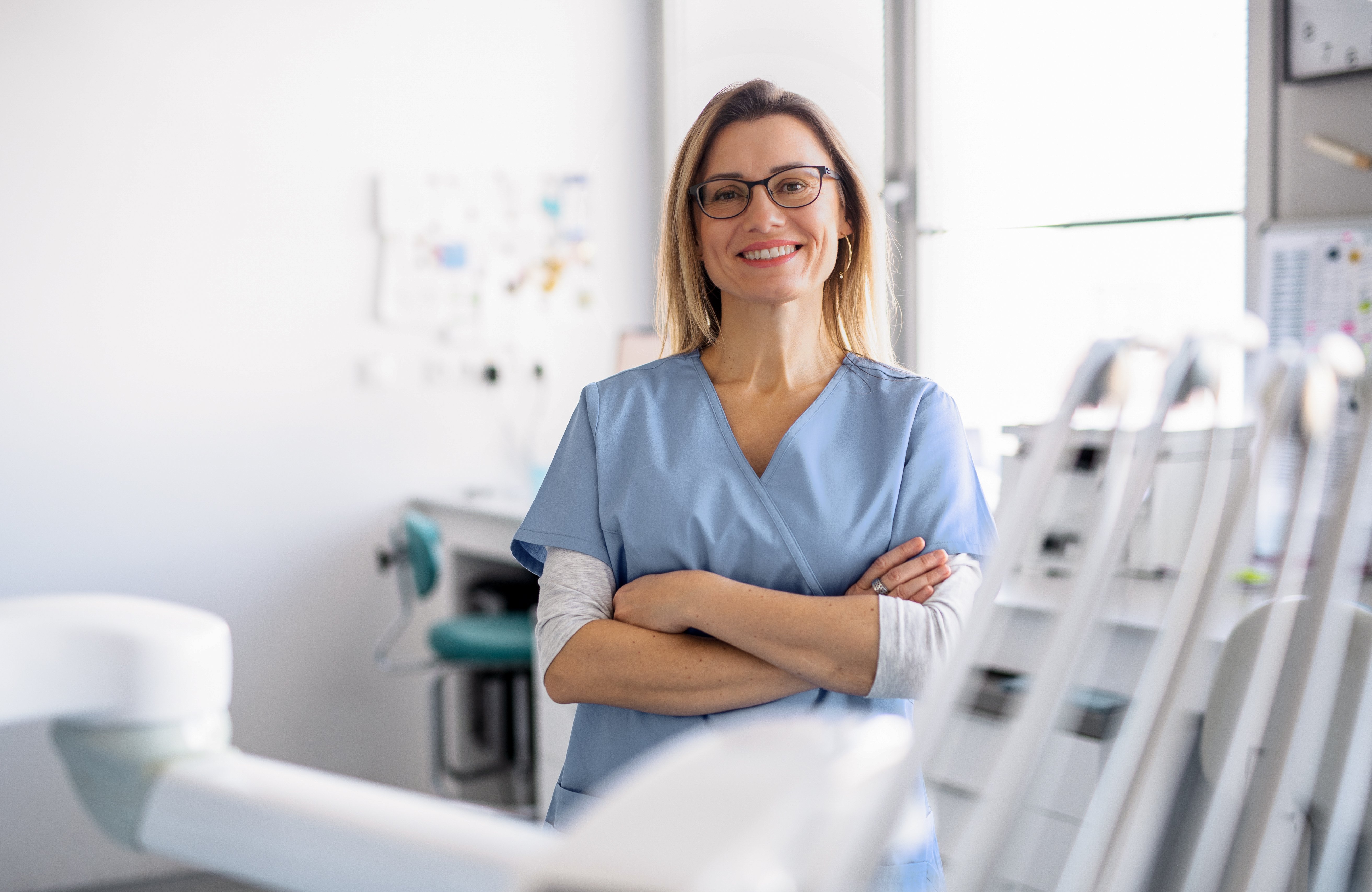 Portrayal of a Capella University online graduate-level nursing student in healthcare facility