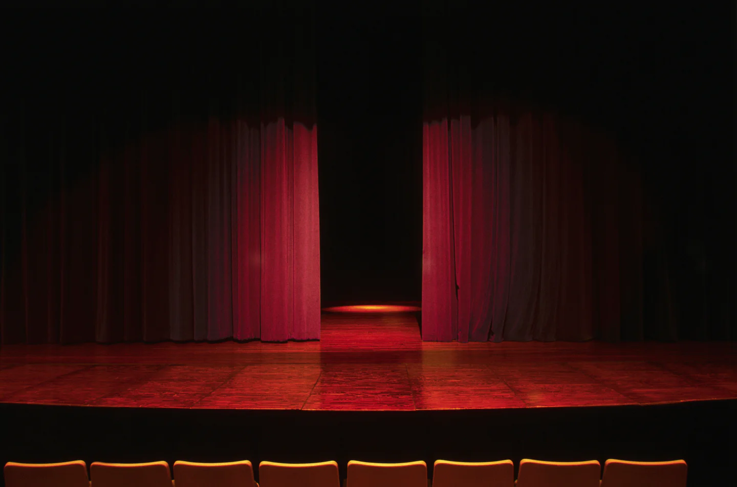 Curtains on a stage.