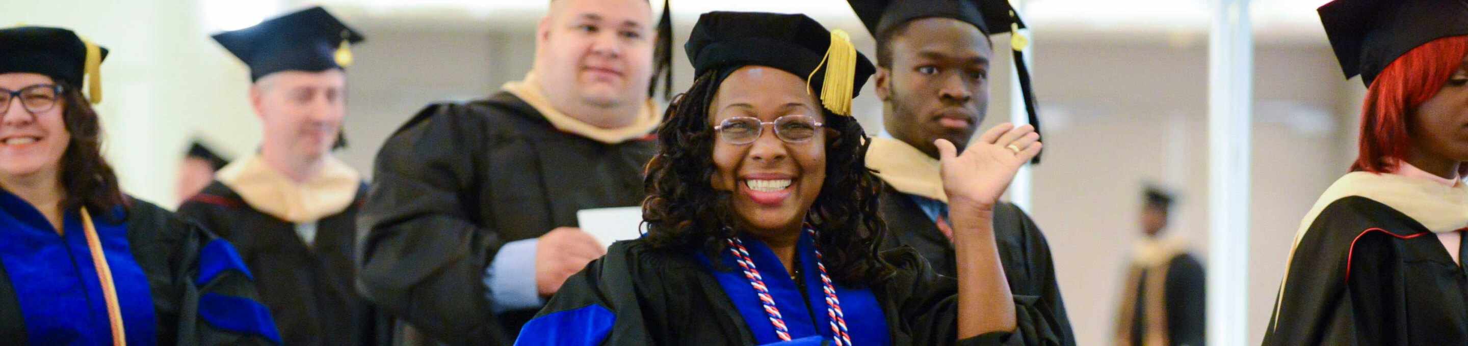 Portrayal of Capella students graduating.