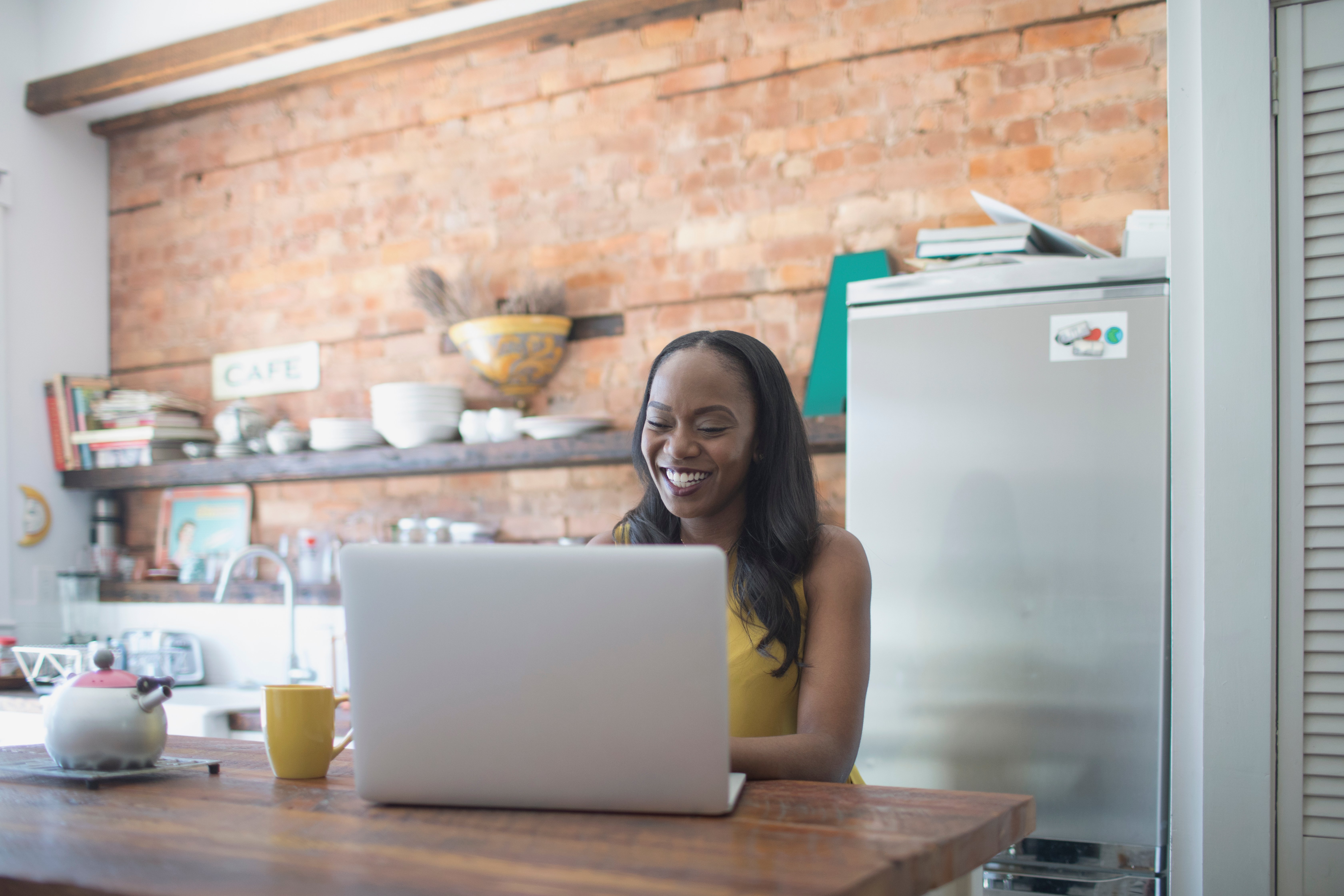 Portrayal of Capella online degree student on video call
