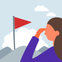 woman climbing mountain