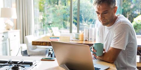Student studying in the morning