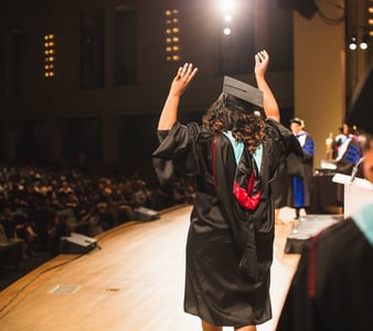 woman graduating