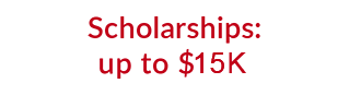 Scholarships: up to $15k